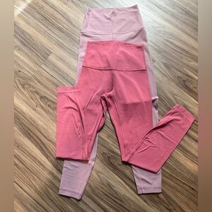 lululemon athletica Pink and Mauve Leggings
